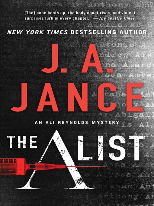 Title details for The a List by J.A. Jance - Wait list